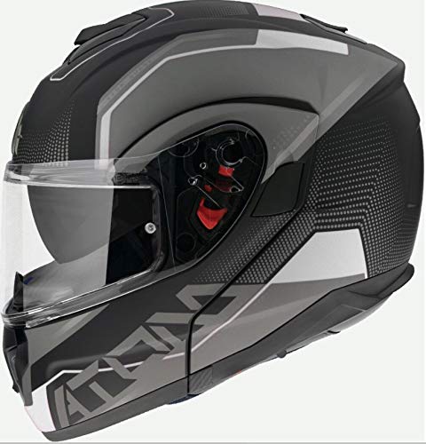 -MT- Casco ATOM SV QUARK A0 Negro/Gris/Blanco Brillo-Mate (L 59-60 cms)