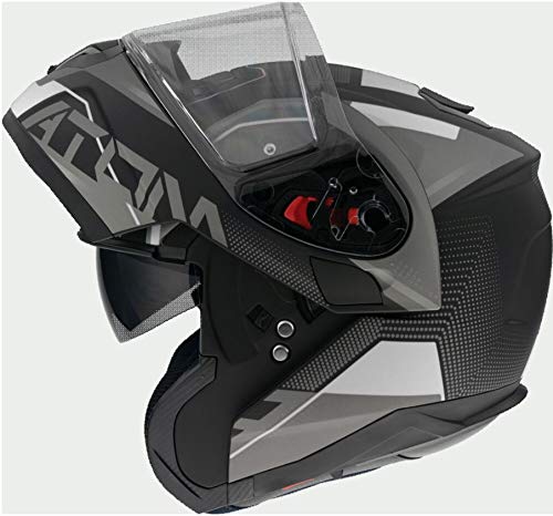 -MT- Casco ATOM SV QUARK A0 Negro/Gris/Blanco Brillo-Mate (L 59-60 cms)