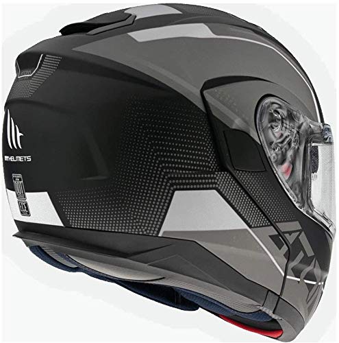 -MT- Casco ATOM SV QUARK A0 Negro/Gris/Blanco Brillo-Mate (L 59-60 cms)