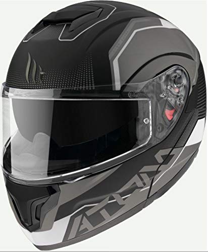 -MT- Casco ATOM SV QUARK A0 Negro/Gris/Blanco Brillo-Mate (L 59-60 cms)