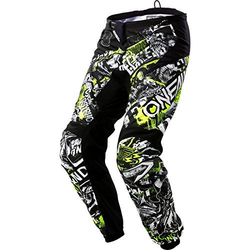 0108-834 - Oneal Element 2018 Attack Motocross Pants 34 Black Hi-Viz