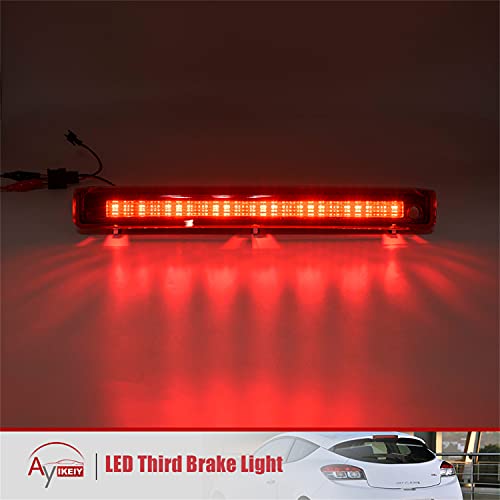 1 luz LED de tercer freno de la lámpara de freno de montaje de la luz trasera de freno de coche roja compatible con Renault Megane MK3 Hatchback 2008-2016