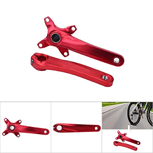 1 Par de Bielas de Una Sola Velocidad de Bicicleta para Shimano Sram Sunrun ( Color : Rojo )