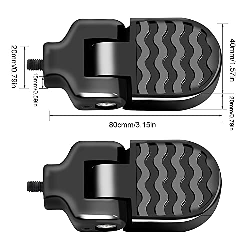 1 par de Pedales Traseros de Bicicleta, reposapiés Bicicleta MTB Plegables universales, Pedales, Clavijas aleación Aluminio para Bicicleta, Soportes de Asiento Trasero para Ciclismo montaña BMX