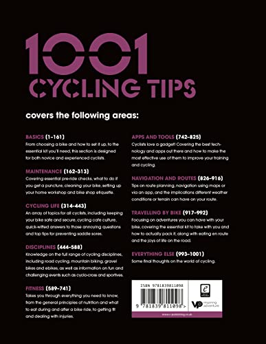 1001 Cycling Tips: The essential cyclists’ guide - navigation, fitness, gear and maintenance advice for road cyclists, mountain bikers, gravel cyclists and more (1001 Tips)