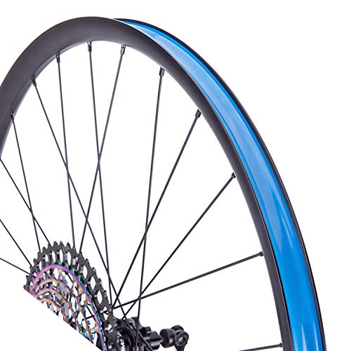 10m*21mm Bicicleta Cinta de llanta, Tubeless Vacío Cinta de Cojín de Neumático, Llanta de Bicicleta Protección Almohadilla, Rueda Banda Antipinchazos para MTB Road Bike, Azul