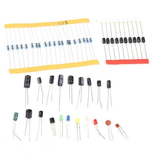 1390PCS Conjunto de Componentes Electrónicos, Resistencia Condensador Electrolítico LED Diodo Transistor Condensador de Cerámica Kit