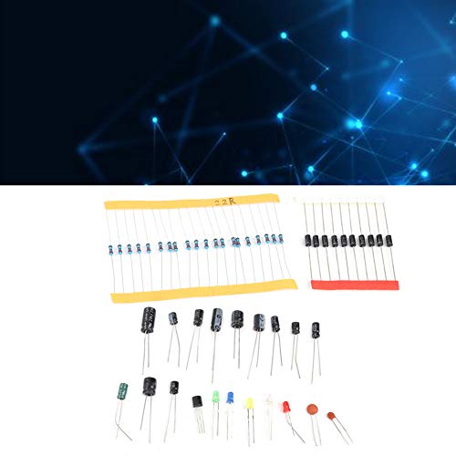 1390PCS Conjunto de Componentes Electrónicos, Resistencia Condensador Electrolítico LED Diodo Transistor Condensador de Cerámica Kit