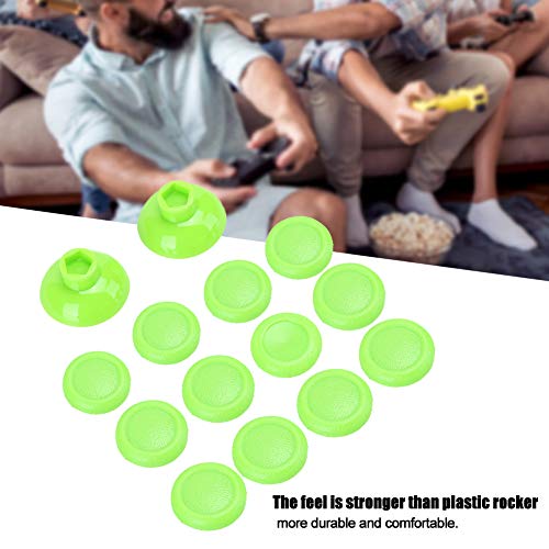 14PCS Tapas de Agarre para el Pulgar Botón de Joystick con Tapa basculante de Altura Ajustable para PS4 / Xbox One Gamepad(Verde)