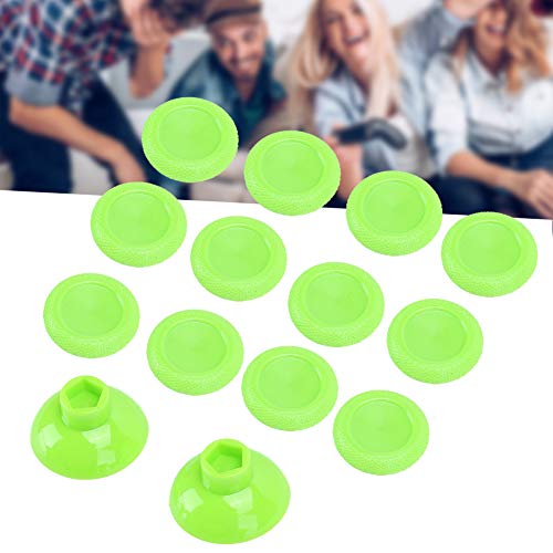 14PCS Tapas de Agarre para el Pulgar Botón de Joystick con Tapa basculante de Altura Ajustable para PS4 / Xbox One Gamepad(Verde)