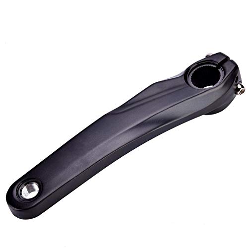 170 mm/6,69 Pulgadas Bicicleta Izquierda Brazo de Manivela Agujero Redondo Aleación de Aluminio Accesorio de Repuesto para Bicicleta Shi-Mano M4050 M590 M610 SLX XT XT-R Juego de Bielas(Negro)