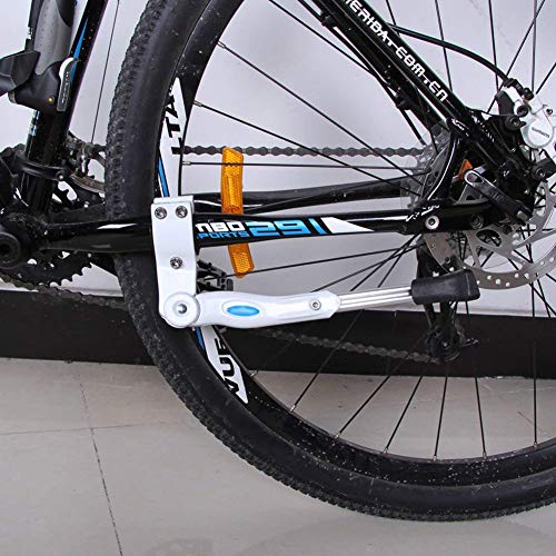 1PC Bicicletas Pata de Cabra Ajustable aleación de Aluminio de la Bici de la Bicicleta Adapta Soporte del Retroceso para 16" 20" 24" 26 '' Bicicleta - Blanco