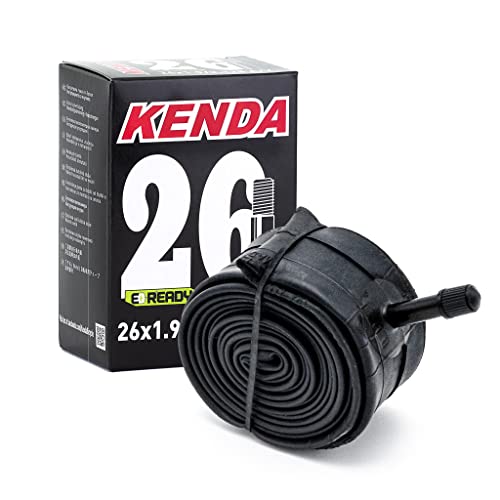 2 Cubiertas MTB 26X1.95 Negro Kenda + 2 cámaras de Aire de 26" con válvula AV (Gorda/Moto) / Neumático rígido MTB 26X1.95