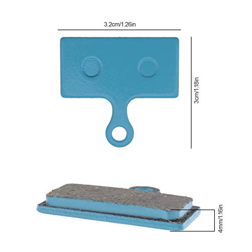 2 pares de pastillas de freno de disco de cerámica para bicicleta, color azul, 4 mm de grosor, con muelles y pinzas de seguridad, compatible con Shimano XTR-XT SLX M985 M666 B01S Tektro P20.11