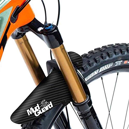 2 Piezas Fibra de Carbono Guardabarros de Bicicleta, Guardabarros de Fibra de Carbono MTB, Guardabarros de Bicicleta Guardabarros, para Bloquear el Barro en Bicicletas y Bicicletas de Montaña