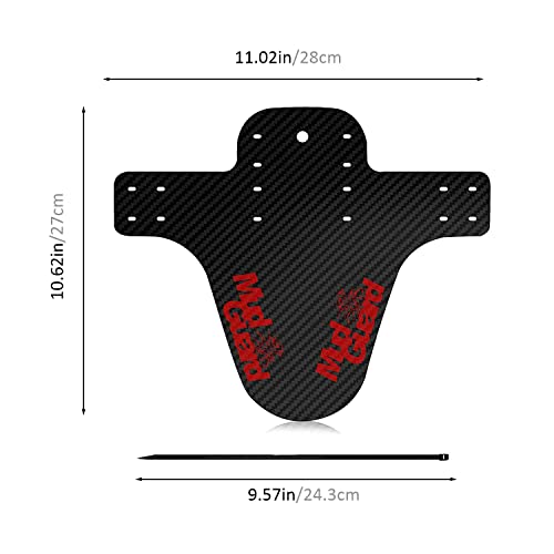 2 Piezas Guardabarros Bicicleta Montaña, Guardabarros MTB, Fibra de Carbono, Compatible con Guardabarros Delantero y Trasero, para Bloquear la Suciedad en la Bicicleta