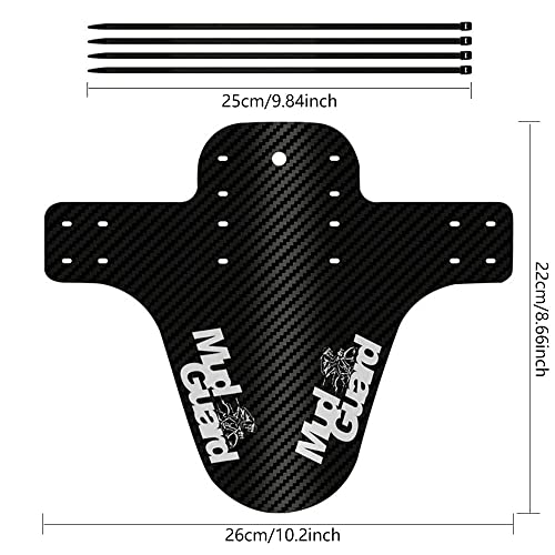 2 Piezas Guardabarros Bicicleta Montaña, Guardabarros MTB, Juego de Guardabarros, Guardabarros Delantero y Trasero Compatibles y Son Adecuados para Tamaños de Rueda de 16 a 29 Pulgadas