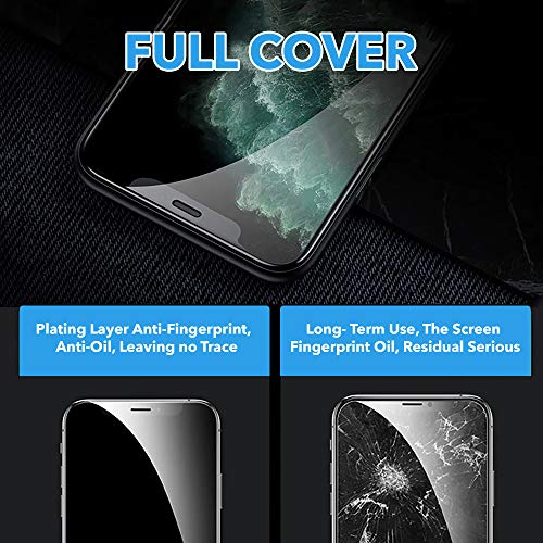 [2 Piezas] Protector de Pantalla para iPhone 12/12 Pro - Marca francesa - 2 años de Garantía - Cubierta Completa Vidrio Templado 9H Cristal Templado Premium, Anti-Huella Digital, Anti-Burbujas