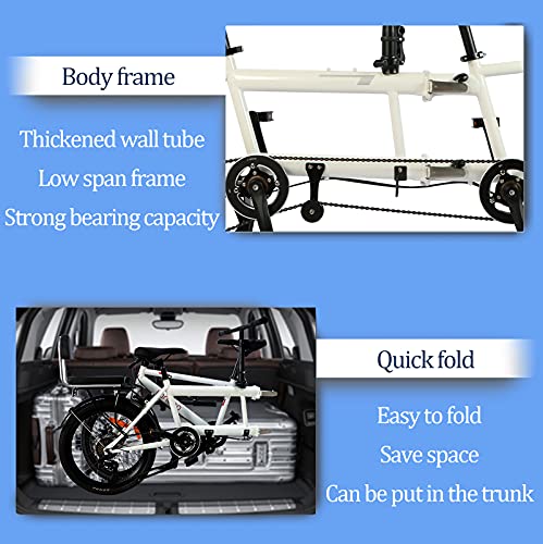 20 Pulgadas Bicicleta Tandem, Portátil Plegable De Acero De Alto Carbono Rueda Tándem Bicicleta Bicicleta Capacidad 3 Plazas Familia, Panorámica/pareja/scenery Travel Doble Bicicleta Del Montar