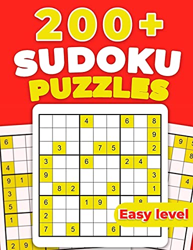 200+ Sudoku Puzzles Easy Level: fun sudoku puzzle book for adults | Big Puzzle Book with Plenty of Easy Level Sudoku Grids with Solutions for Adults, Seniors and Teens
