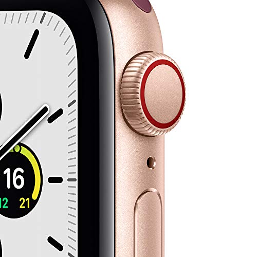 2020 Apple Watch SE (GPS + Cellular, 40 mm) Caja de Aluminio en Oro - Correa Loop Deportiva en Color Ciruela