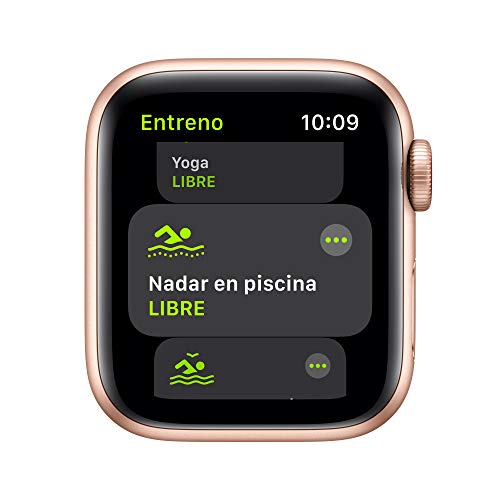 2020 Apple Watch SE (GPS + Cellular, 40 mm) Caja de Aluminio en Oro - Correa Loop Deportiva en Color Ciruela