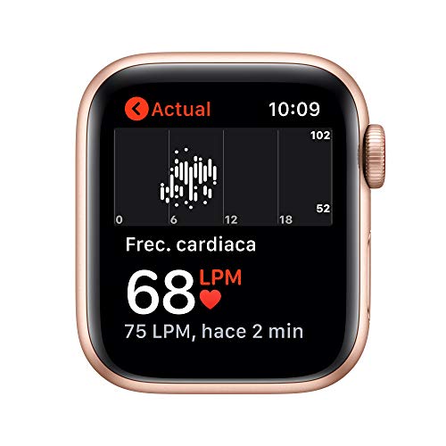 2020 Apple Watch SE (GPS + Cellular, 40 mm) Caja de Aluminio en Oro - Correa Loop Deportiva en Color Ciruela