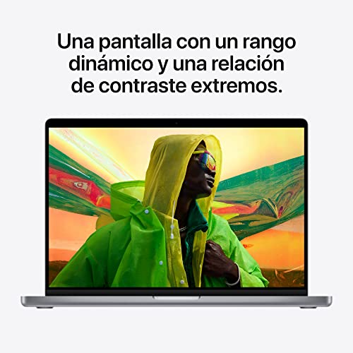 2021 Apple MacBook Pro (de 14 pulgadas, Chip M1 Pro de Apple con CPU de ocho núcleos y GPU de catorce núcleos, 16 GB RAM, 512 GB SSD) - Gris espacial