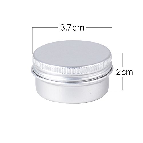 20pcs 15ml Tarros de Aluminio Vacías Latas de Aluminio Contenedor para Viaje Velas Conservacioes Regalos