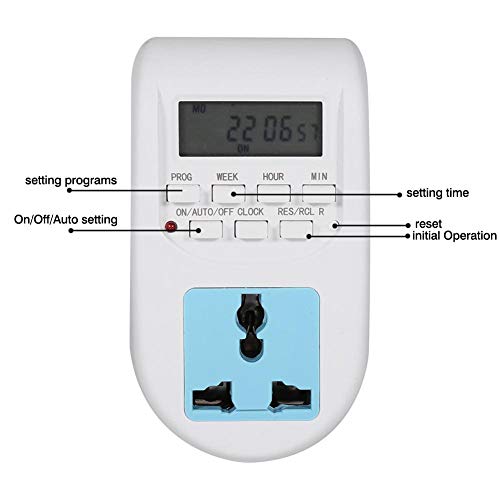 220V Plug Timer Multi-Funcional LCD Digital Timer Socket Timing Outlet Switch EU Nuevo