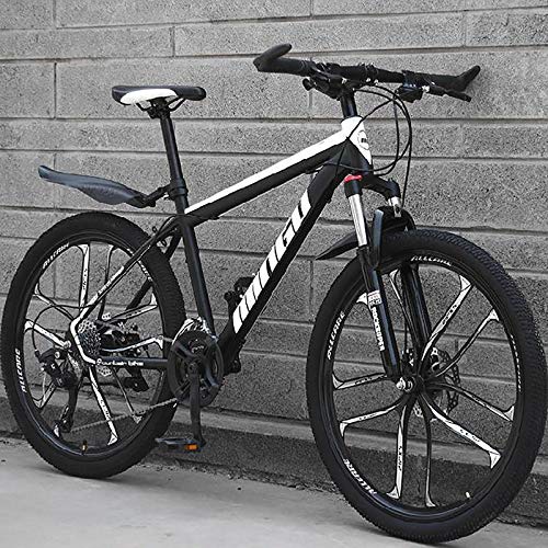 24 Pulgadas 21-velocidad Bicicleta De Engranajes,Absorción De Impactos Bicicleta De Neumáticos De Grasa Sport Bike,Bicicleta De Montaña Con 10 Radios Frenos De Doble Disco & Suspensión De Horquilla-Ne