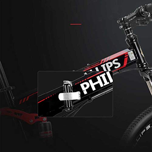 26 Pulgadas De Bicicletas De Montaña Plegable, Suspensión Completa Bicicletas De Carretera Con Frenos De Disco, 24 Bicis De La Velocidad De La Bicicleta Negro Azul Rojo MTB For Los Hombres / Mujeres