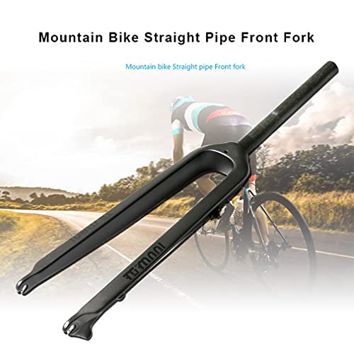 26/27.5/29 Pulgadas MTB Horquilla de Bicicleta,Horquilla Dura Fibra Carbono/Tubo Recto 1-1/8"28.6 * 300 Mm/Engranaje Abierto 100 Mm/Adecuado para Bicicleta De MontañA