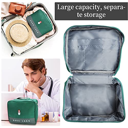 2Pcs Botiquín de Primeros Auxilios Vacio Bolsa Médico de Emergencia Gran Capacidad Bolsa de Primeros Auxilios Portátil Bolsa de Supervivencia Emergencia Botiquín de Viaje Montaña Coche (Verde)