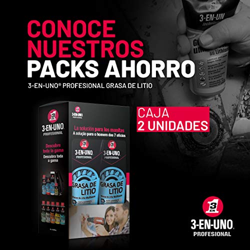 3 EN UNO Profesional - Grasa de Litio Multiusos Cartucho- 400 g, incoloro (34223/37)