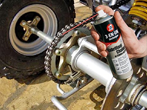 3 EN UNO Profesional - Lubricante de cadenas con PTFE en Spray-250 ml, Incoloro (34470)