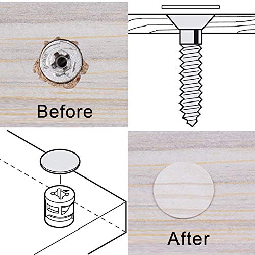 3 Hojas Tornillo Impermeable Cubre Orificios Antideslizantes Pegatinas Decorativas, engomada del Agujero de Tapa de Tornillo de Mesa Auto-Adhesivas de Mesa a Prueba de Polvo de 21mm (C)