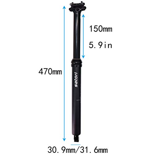 30.9mm 31.6mm Tija De Sillín,Tija De Sillin De Bicicleta,Tija De Sillin MTB,Tubo De Asiento De Ajuste De Control De Línea De Elevación De Bicicleta De Montaña,Tija Telescópica Aleación,30.9*470mm