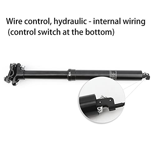 30.9mm/31.6mm Tija De Sillín,Tija De Sillin De Bicicleta,Tija De Sillin MTB,Tubo De Asiento Ajuste De Control De Línea De Elevación De Bicicleta De Montaña,Tija Telescópica 345/395mm,30.9mm,395MM