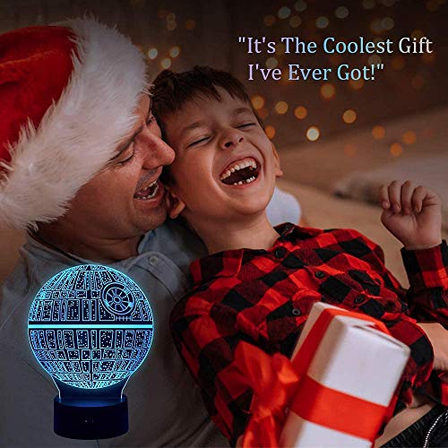 3D Ilusión óptica Lámpara LED Luz de noche Deco LED Lámpara 7 colores de control remoto con Acrílico Plano & ABS Base & Cargador usb