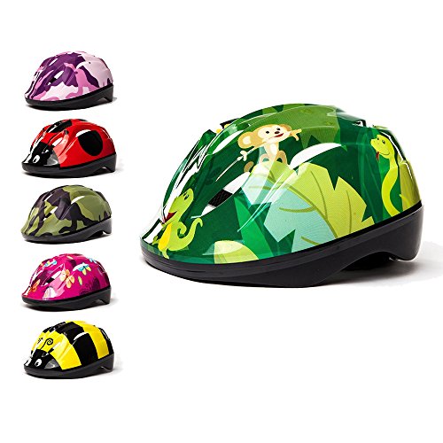 3StyleScooters® SafetyMAX® Casco para Niños - 6 Diseños Increíbles Bicicleta y Patinete - Cinta Ajustable - Opciones para Niños de 3 a 11 Años