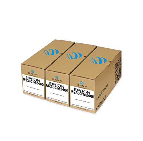 3X M2300/M2400, S050584 Toner negro regenerado Duston compatible con impresoras Epson M2300 M2310 MX20 MX21 M2400 M2410