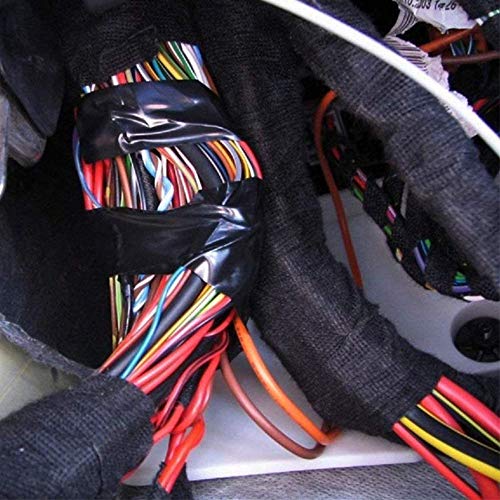 4 piezas Cinta Aislante de algodón, Juego de cables cable de cinta resistente al calor adhesivo de tela cinta telares para coche motocicleta cinta telapara mazos de Cables domésticos o automotrices