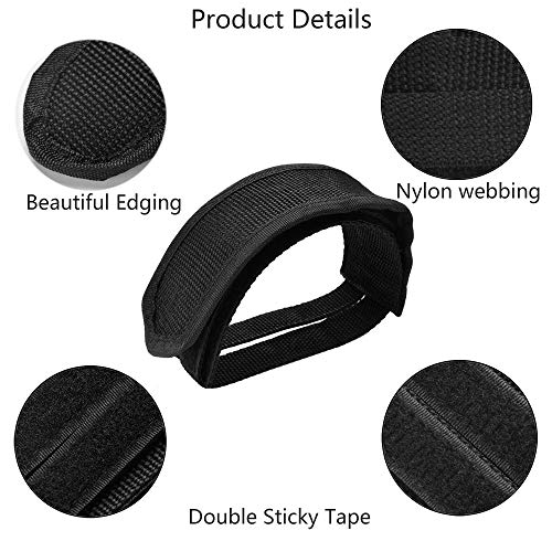 4 Piezas Correa de Pedal de Bicicleta Correas de Pedales para Principiantes para Spinning Bicicleta Estática Bicicleta Bicicleta Inicio o Gimnasio Negro Azul