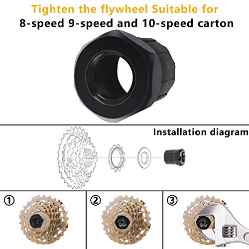 4 Piezas Kit de herramientas de reparación de MTB, Extractor de Manivela de Bicicleta, Interruptor de Cadena de Bicicleta, Herramienta de Extracción de Pedalier de Bicicleta, Removedor de rueda libre