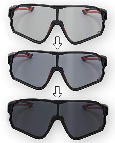 41degrees. Gafas de Sol Fotocromáticas con 2 Lentes Intercambiables. 2 en 1 Gafas de Ciclismo Polarizadas UV400 para Running, Esquí... Máscara Unisex Modelo Tramuntana