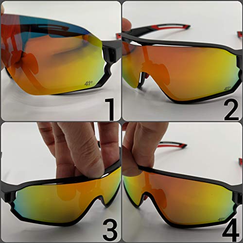 41degrees. Gafas de Sol Fotocromáticas con 2 Lentes Intercambiables. 2 en 1 Gafas de Ciclismo Polarizadas UV400 para Running, Esquí... Máscara Unisex Modelo Tramuntana