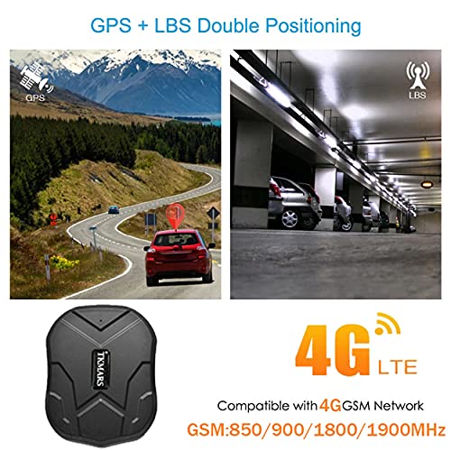 4G TK905 Localizador GPS para Coche, Batería de 5000 mAH 90 Días de Duración 4G GPS Tracker con Seguimiento en Tiempo Real Magnético Rastreador GPS para Moto Camiones Bicicleta con App Gratis