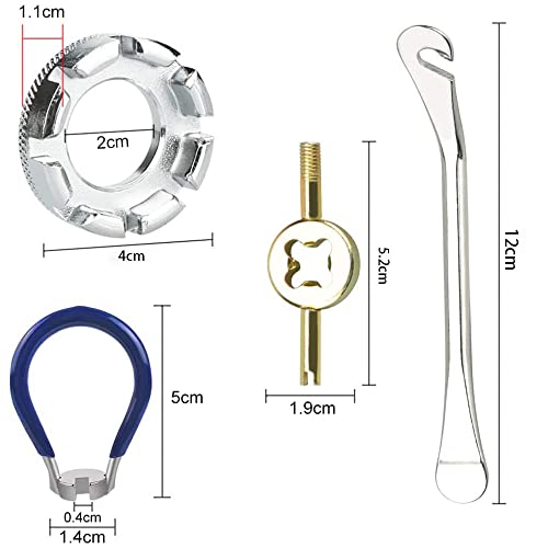 5 PCS Llave De Radios De La Bici Llave De Rueda De Bicicleta con Palanca De Neumático Bicicleta Herramienta De CorreccióN De Llanta Extractor De Válvula para Reparar Radios De Bicicleta