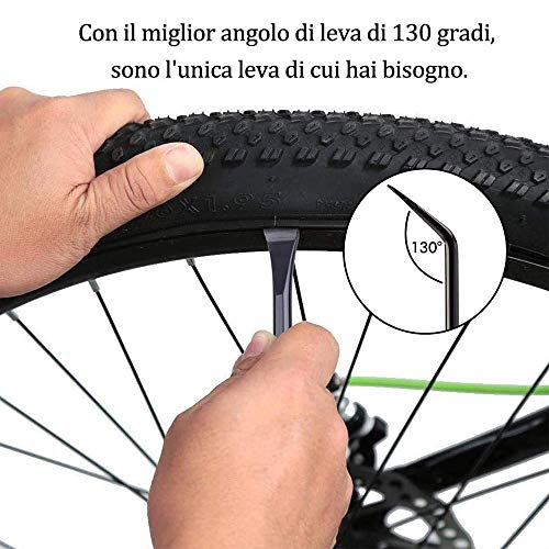 6 Piezas Reparación de Palanca de Neumáticos de Acero al Carbono, Palanca de Neumáticos de Acero al Carbono, para Hacer Palanca, Reparación de Llantas, Desinflado de Llantas de Bicicleta